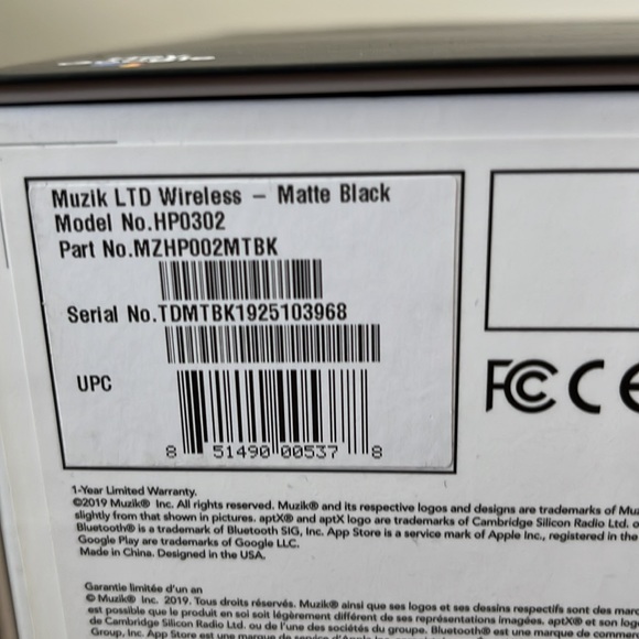 LTD WIRELESS ON-EAR HEADPHONE BY MUZIK - Picture 3 of 12